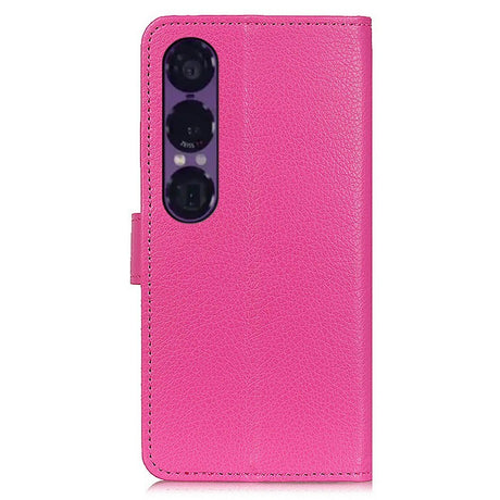 EIDERWOOD Sony Xperia 1 VII Kunstskinn Flip Deksel m. Kortholder & Ståfunksjon - Rosa