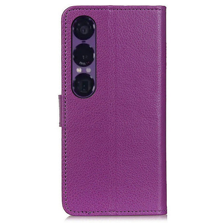 EIDERWOOD Sony Xperia 1 VII Kunstskinn Flip Deksel m. Kortholder & Ståfunksjon - Lilla
