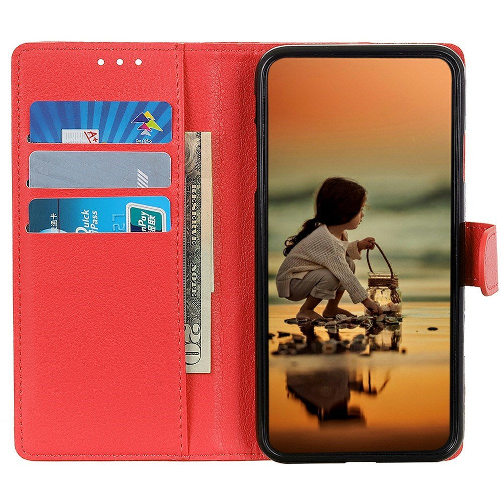 EIDERWOOD Sony Xperia 1 VII Kunstskinn Flip Deksel m. Kortholder & Ståfunksjon - Rød