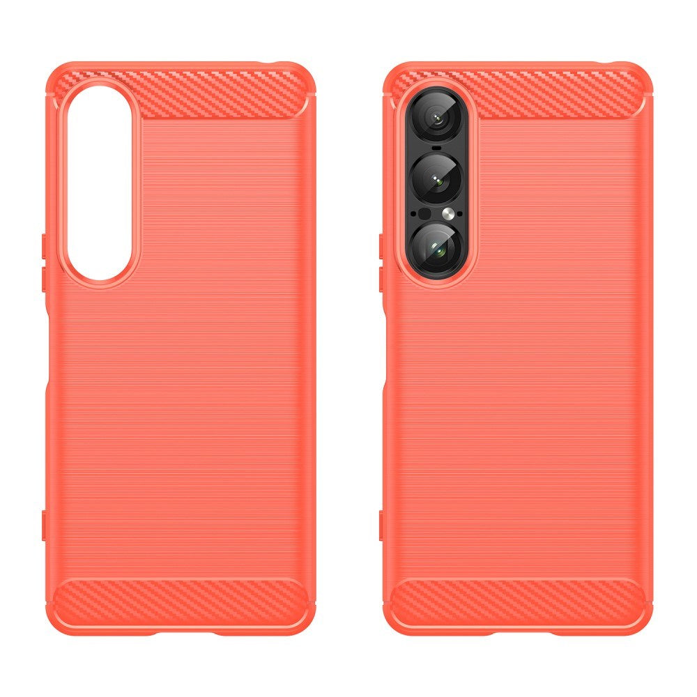 EIDERWOOD Sony Xperia 1 VII Brushed Carbon Deksel - Rød