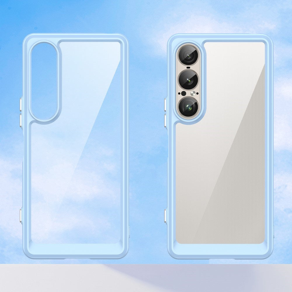 EIDERWOOD Sony Xperia 1 VII Hybrid Plast Deksel - Gjennomsiktig / Blå
