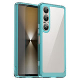 EIDERWOOD Sony Xperia 1 VII Hybrid Plast Deksel - Gjennomsiktig / Turkis