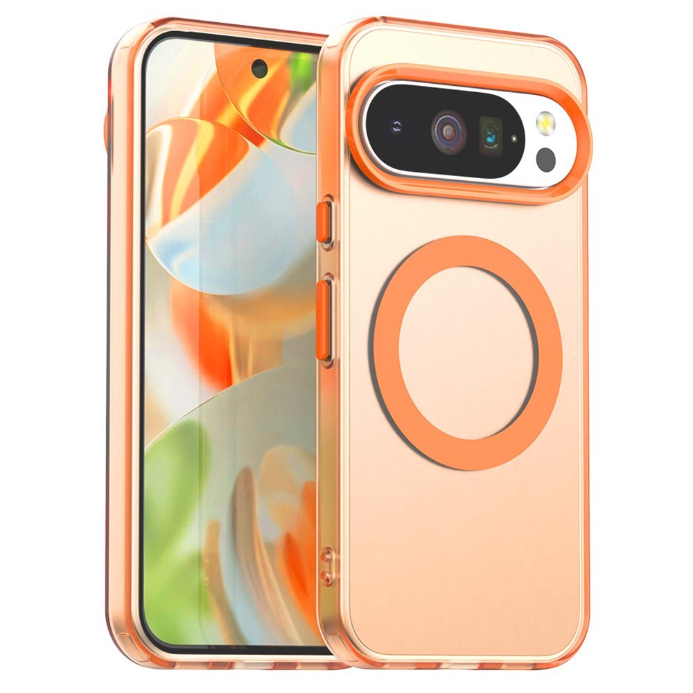 EIDERWOOD Google Pixel 10 / 10 Pro Hybrid Plast Deksel - MagSafe Kompatibel - Gjennomsiktig / Oransje