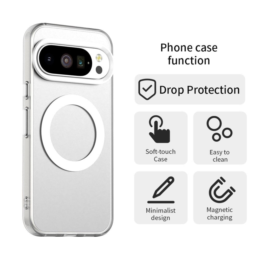 EIDERWOOD Google Pixel 10 / 10 Pro Hybrid Plast Deksel - MagSafe Kompatibel - Gjennomsiktig / Hvit