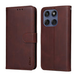 EIDERWOOD Motorola Edge 60 / Edge 60 Fusion 2-i-1 Kunstskinn Flip Deksel m. Skjermbeskyttelsesglass - Rød
