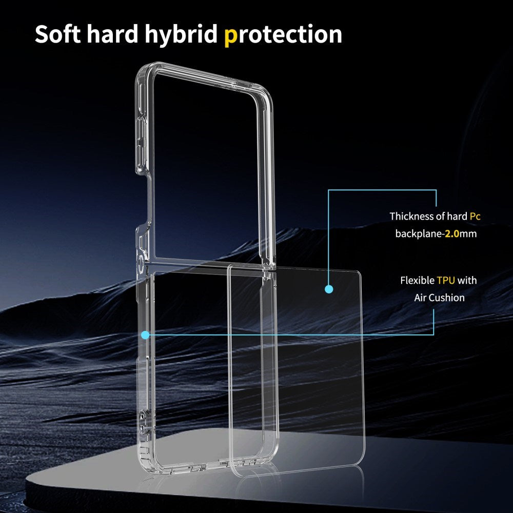 EIDERWOOD Samsung Galaxy Z Flip7 Hybrid Plast Deksel - Gjennomsiktig