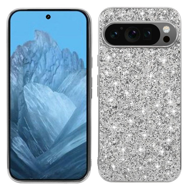 EIDERWOOD Google Pixel 10 / 10 Pro Glitter Deksel - Sølv