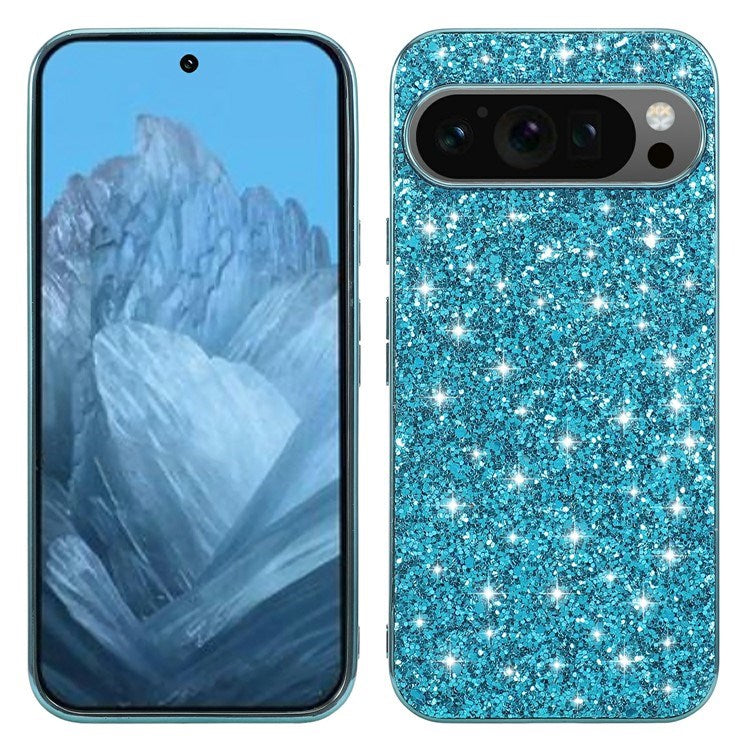 EIDERWOOD Google Pixel 10 / 10 Pro Glitter Deksel - Blå