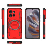 Motorola Edge 60 Neo / Edge 50 Neo / ThinkPhone 25 EIDERWOOD Håndverker Deksel – MagSafe Kompatibelt – Rød