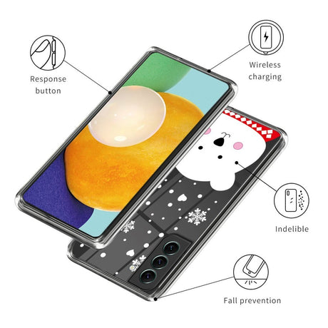 Samsung Galaxy S23 TPU Plast Jul Deksel - Hvit Bjørn