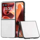 EIDERWOOD Motorola Razr 70 Ultra / Razr 60 Ultra Kunstskinn Deksel – Hvit