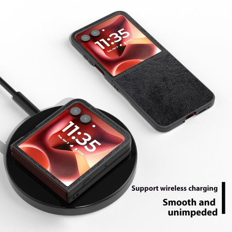 EIDERWOOD Motorola Razr 70 Ultra / Razr 60 Ultra Kunstskinn Deksel – Svart