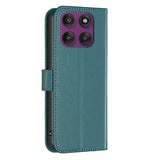 Motorola Edge 60 Pro BINFEN Kunstskinn Flip Deksel med Kortholder & Ståfunksjon - Mørkegrønn