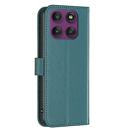 Motorola Edge 60 Pro BINFEN Kunstskinn Flip Deksel med Kortholder & Ståfunksjon - Mørkegrønn