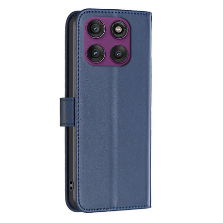 Motorola Edge 60 Pro BINFEN Kunstskinn Flip Deksel med Kortholder & Ståfunksjon - Mørk Blå