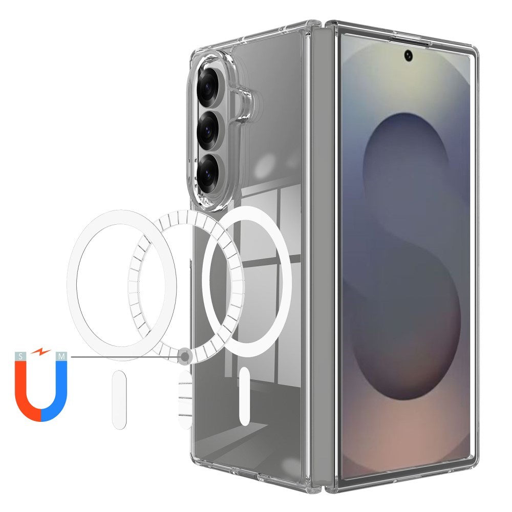 EIDERWOOD Samsung Galaxy Z Fold7 Hybrid Plast Deksel - MagSafe Kompatibel - Gjennomsiktig