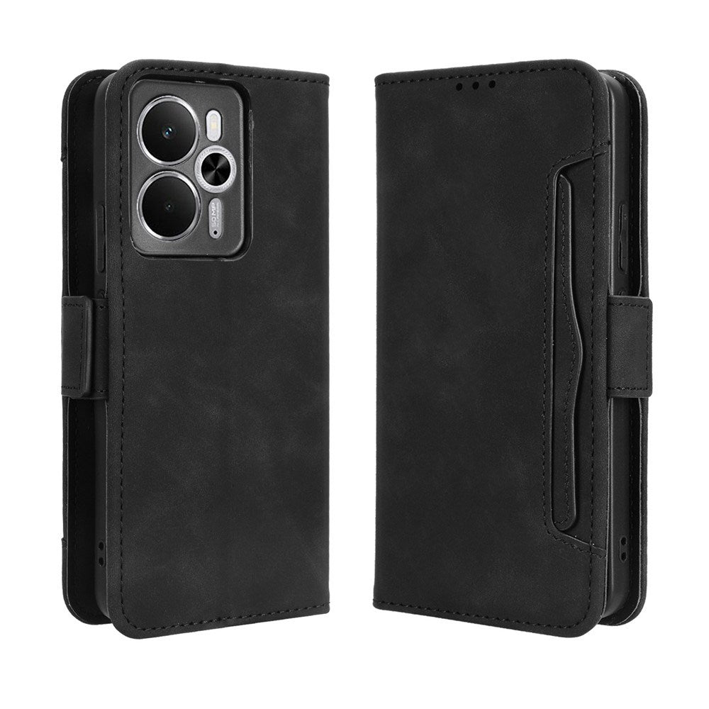 Realme 14 (5G) / 14T (5G) EIDERWOOD Kunstskinn Flip Deksel m. Kortholder – Svart