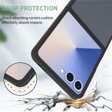 EIDERWOOD Samsung Galaxy Z Flip7 Matt Hybrid Deksel - MagSafe Kompatibel - Gjennomsiktig / Svart