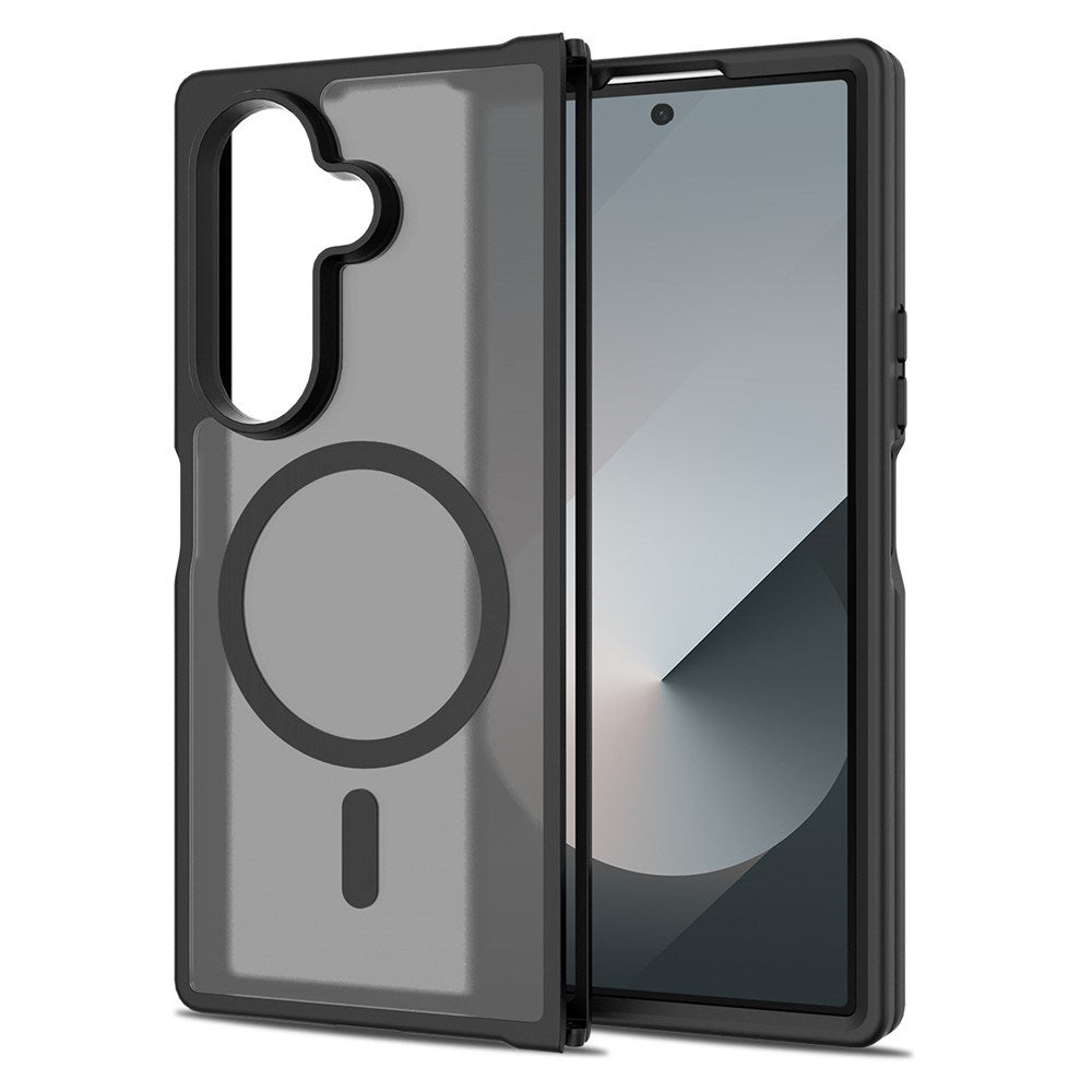 EIDERWOOD Samsung Galaxy Z Fold7 Matt Hybrid Deksel - MagSafe Kompatibel - Gjennomsiktig / Svart