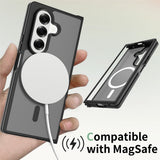 EIDERWOOD Samsung Galaxy Z Fold7 Matt Hybrid Deksel - MagSafe Kompatibel - Gjennomsiktig / Svart