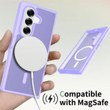 EIDERWOOD Samsung Galaxy Z Fold7 Matt Hybrid Deksel - MagSafe Kompatibel - Gjennomsiktig / Lilla