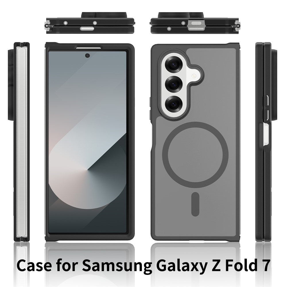 EIDERWOOD Samsung Galaxy Z Fold7 Matt Hybrid Deksel - MagSafe Kompatibel - Gjennomsiktig / Rosa
