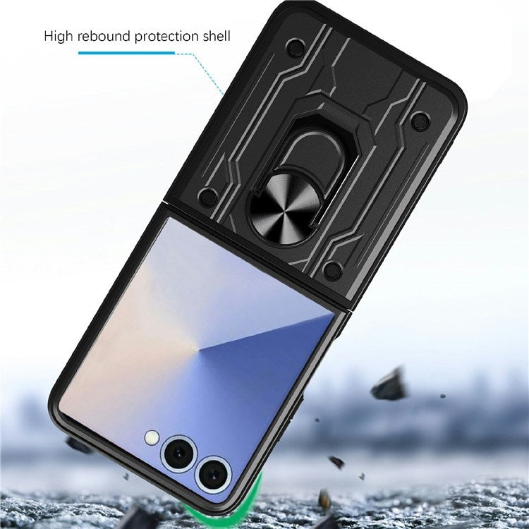 EIDERWOOD Samsung Galaxy Z Flip7 Hybrid Håndverker Deksel m. Kickstand - Svart