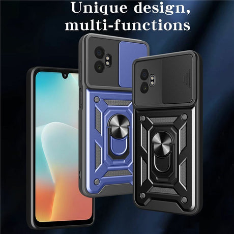 EIDERWOOD Samsung Galaxy Xcover 7 Pro Hybrid Håndverker Deksel med Kickstand & Kameraslider - Gull