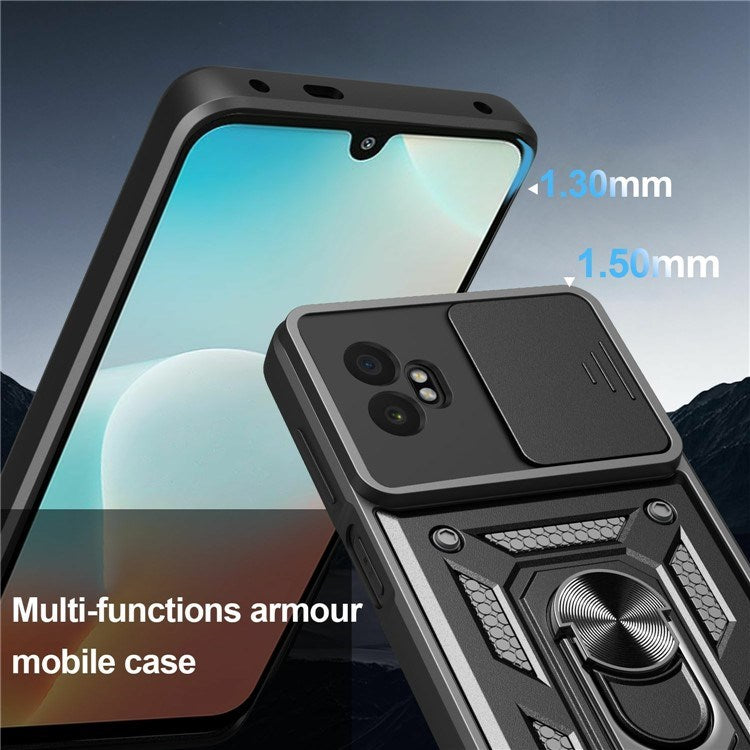 EIDERWOOD Samsung Galaxy Xcover 7 Pro Hybrid Håndverker Deksel med Kickstand & Kameraslider - Gull