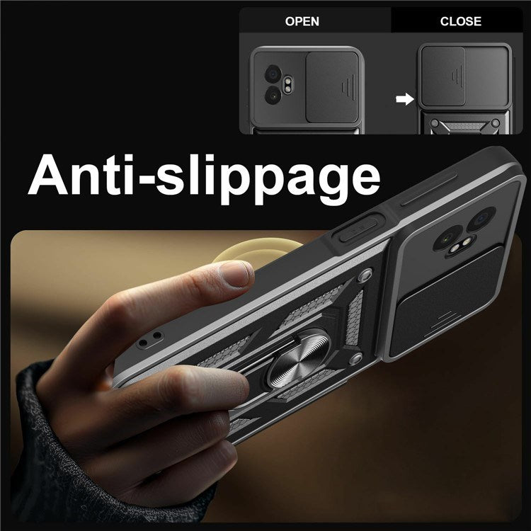 EIDERWOOD Samsung Galaxy Xcover 7 Pro Hybrid Håndverker Deksel med Kickstand & Kameraslider - Gull
