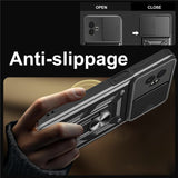 EIDERWOOD Samsung Galaxy Xcover 7 Pro Hybrid Håndverker Deksel med Kickstand & Kameraslider - Gull