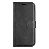 EIDERWOOD iPhone 17 Pro Max Kunstskinn Flip Deksel m. Stativfunksjon & Kortholder - Svart