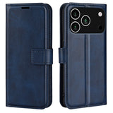 EIDERWOOD iPhone 17 Pro Max Kunstskinn Flip Deksel m. Stativfunksjon & Kortholder - Blå