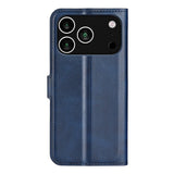 EIDERWOOD iPhone 17 Pro Max Kunstskinn Flip Deksel m. Stativfunksjon & Kortholder - Blå