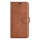 EIDERWOOD iPhone 17 Pro Max Kunstskinn Flip Deksel m. Stativfunksjon & Kortholder - Lysbrun
