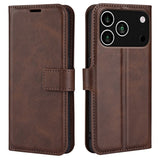 EIDERWOOD iPhone 17 Pro Max Kunstskinn Flip Deksel m. Stativfunksjon & Kortholder - Brun