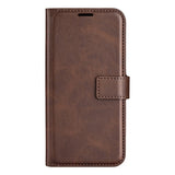 EIDERWOOD iPhone 17 Pro Max Kunstskinn Flip Deksel m. Stativfunksjon & Kortholder - Brun