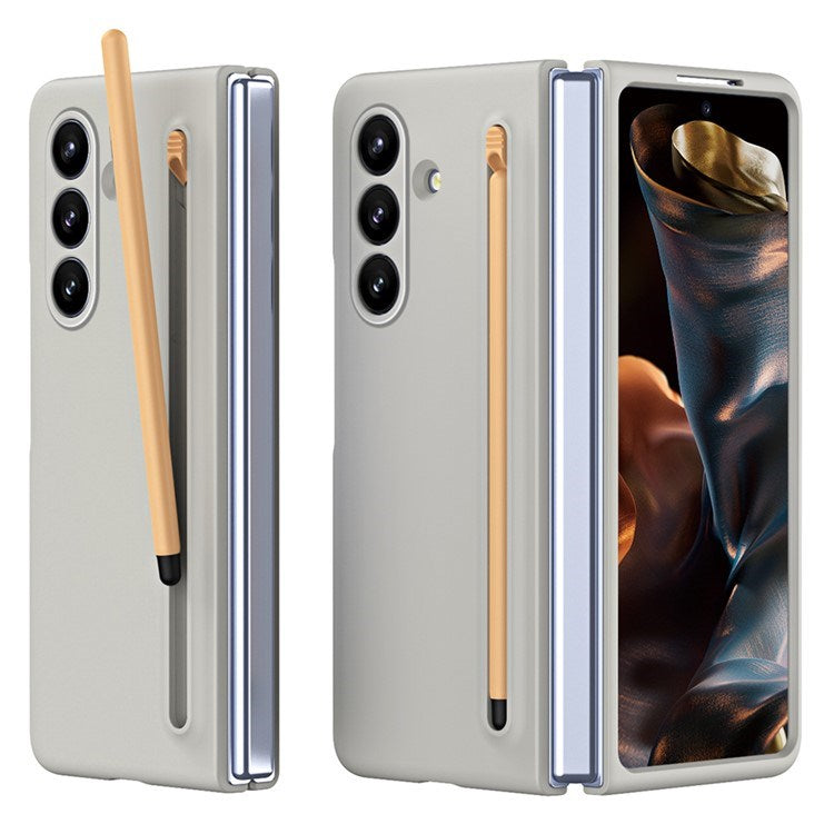 EIDERWOOD Samsung Galaxy Z Fold7 Hard Plast Deksel m. Stylus - Lysegrå
