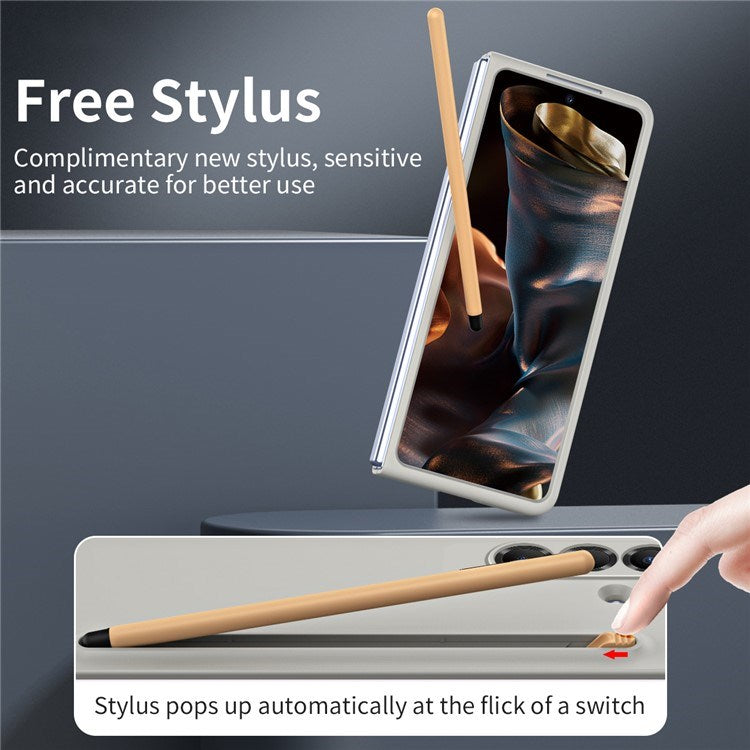 EIDERWOOD Samsung Galaxy Z Fold7 Hard Plast Deksel m. Stylus - Lysegrå