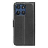 Motorola Moto G Stylus 5G (2025) EIDERWOOD Kunstskinn Flip Deksel med Kortholder & Ståfunksjon - Svart