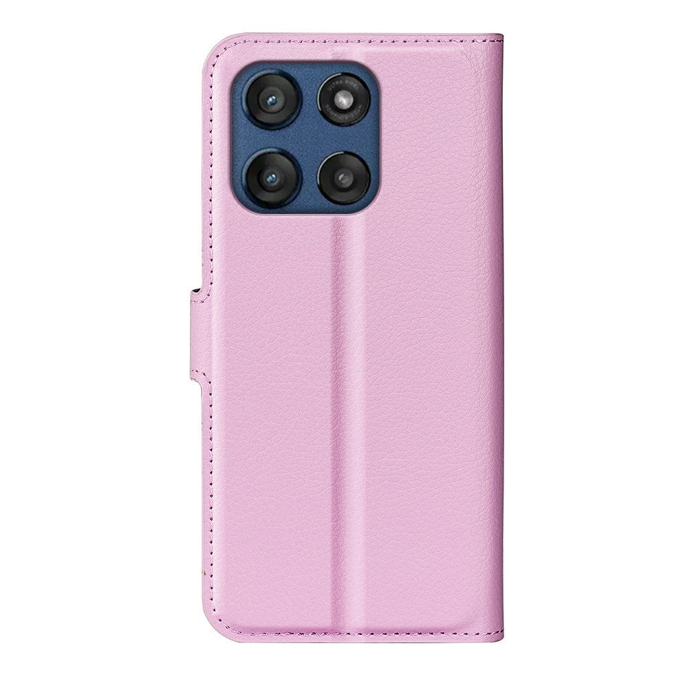 Motorola Moto G Stylus 5G (2025) EIDERWOOD Kunstskinn Flip Deksel med Kortholder & Ståfunksjon - Rosa