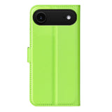 EIDERWOOD iPhone Air Litchi Flip Deksel med Innebygd Kortholder & Stativfunksjon – Grønn