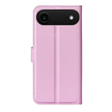 EIDERWOOD iPhone Air Litchi Flip Deksel med Innebygd Kortholder & Stativfunksjon – Rosa