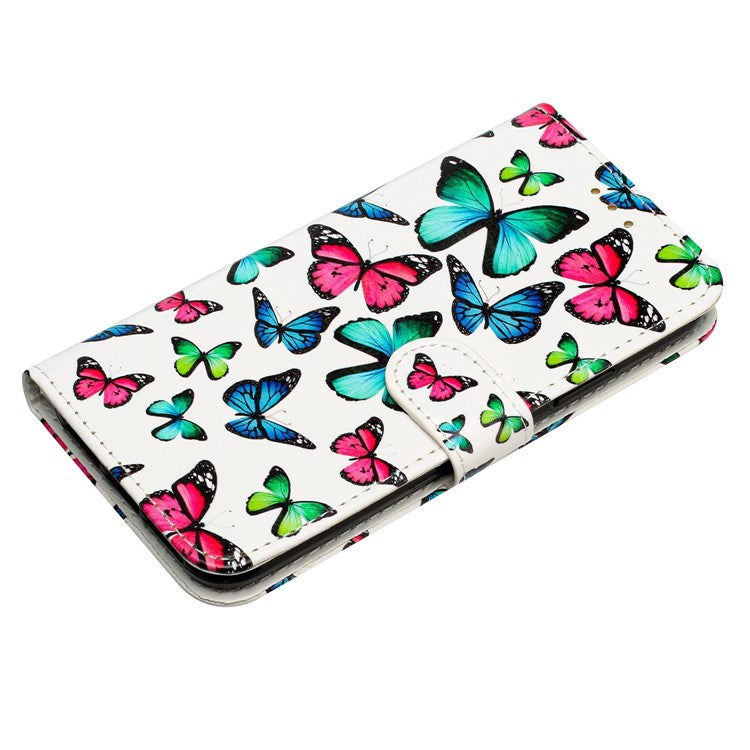 EIDERWOOD iPhone 17 Pro Kunstskinn Flip Deksel med Lommebok & Stropp – Sommerfugler