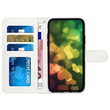 EIDERWOOD iPhone 17 Pro Kunstskinn Flip Deksel med Lommebok & Stropp – Blå Sommerfugl