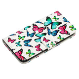 EIDERWOOD iPhone 17 Pro Max Kunstskinn Flip Deksel med Lommebok & Stropp – Sommerfugler