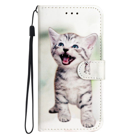 EIDERWOOD iPhone 17 Pro Max Kunstskinn Flip Deksel med Lommebok & Stropp – Kattunge