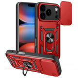 EIDERWOOD iPhone 17 Pro Hybrid Håndverker Deksel m. Kickstand & Cam Slider - Rød