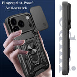 EIDERWOOD iPhone 17 Pro Max Hybrid Håndverker Deksel m. Kickstand & Cam Slider - Sølv