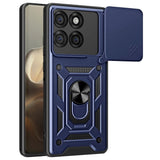 EIDERWOOD Motorola Edge 60 Pro Hybrid Håndverker Deksel m. Magnetisk Kickstand & Cam Slider - Blå